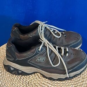 Men’s Skechers Sport After Burn Brown M. Fit Shoes Size 9